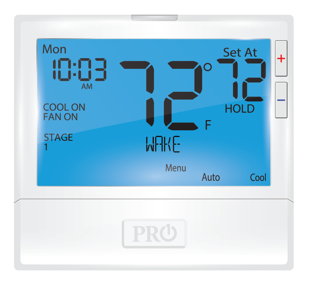 TSTAT DIGITAL 4H/2C 7 DAY-5/1/1-NON PROG DEHUM WIFI-COMM-8" DISP