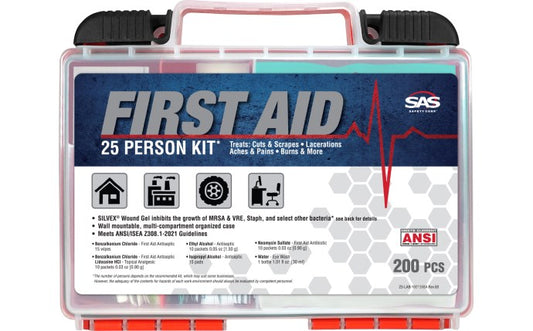 6025-025 - First Aid Kit - 25 Person - Plastic Cabinet