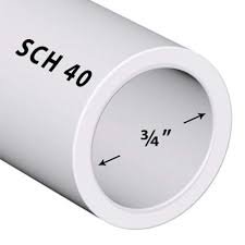 PVC PIPE 3/4" X 10' STICK BELL END SCH 40
