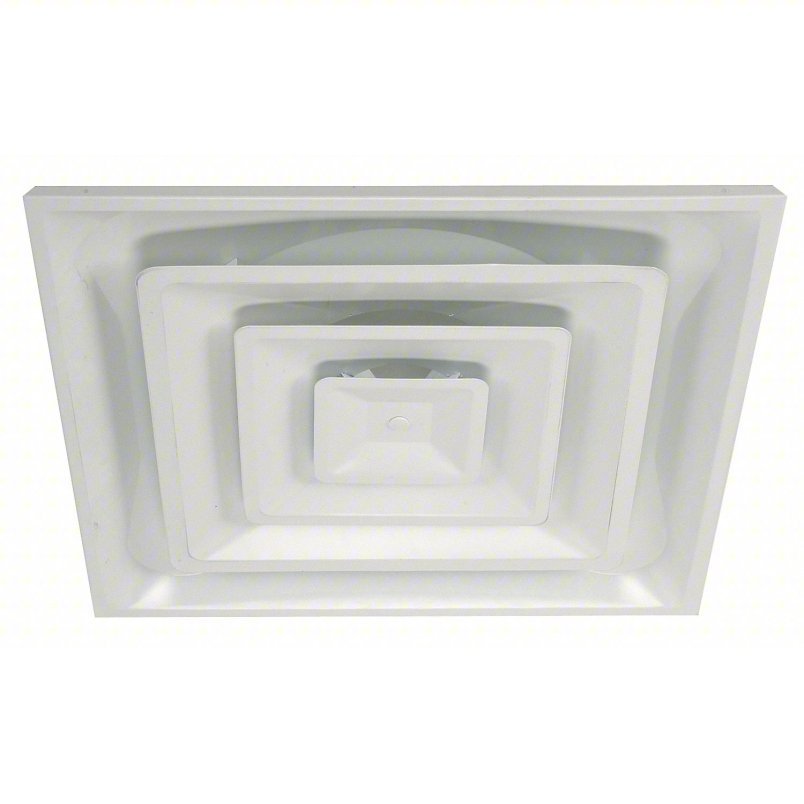 HIGH VOLUME SUPPLY CEILING DIFFUSER W/ FOIL FG BACK T-BAR LAY-IN 24X24