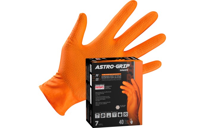 66473-40 - Astro-Grip Powder Free Exam Grade Nitrile Gloves - 40 Box - Lrg
