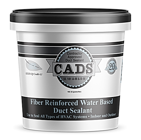 CADS-1 - WHITE FIBER REINFORCED WATER BASED DUCT SEALANT, UL 181 A-M & B-M 1 GAL
