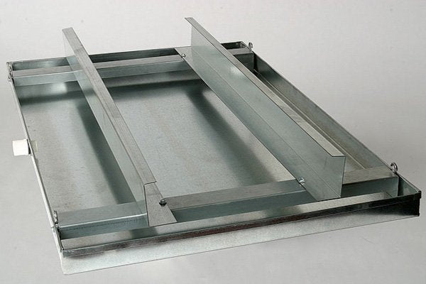 DRAIN PAN 30X60 W/RAILS 24GA