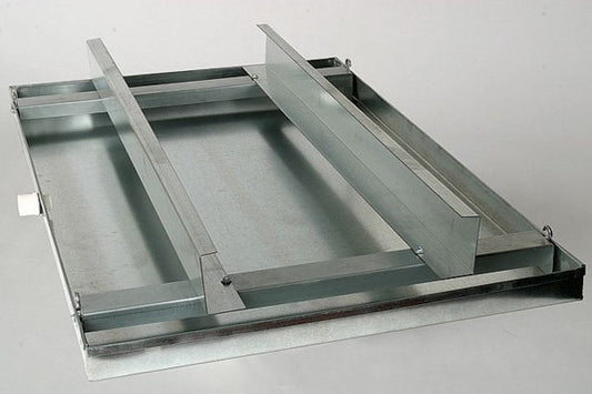 DRAIN PAN 30X60 W/RAILS 24GA