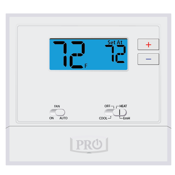 TSTAT DIGITAL 2H/1C HP NON PROG 2" DISP