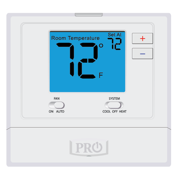 TSTAT DIGITAL 1H/1C NON PROG 4" DISP