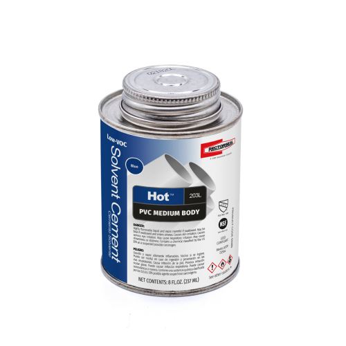 HOT 203L LOW VOC MED BODY PVC CEMENT 1/2 PT