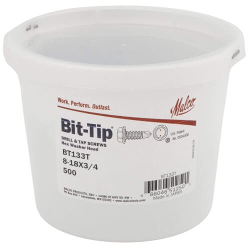 SCREWS BIT TIP #8 X 3/4 TUB